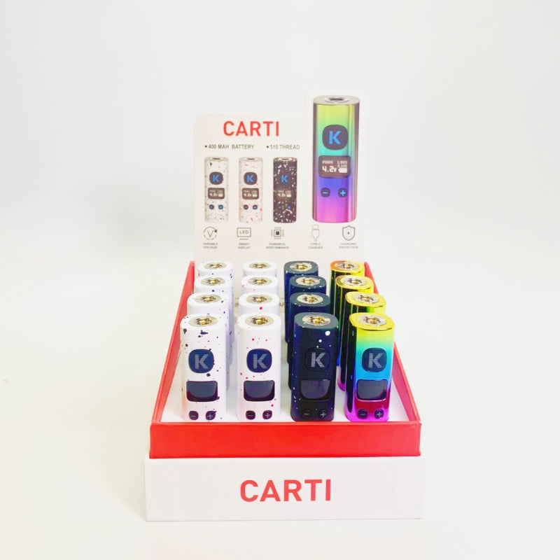 Premium 400 mAh Cartridge Battery - Screen Display, Variable Voltage, 510 Thread