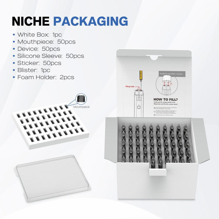 1ml/2ml Disposable Vape Pen Empty 3 Temperature Settings