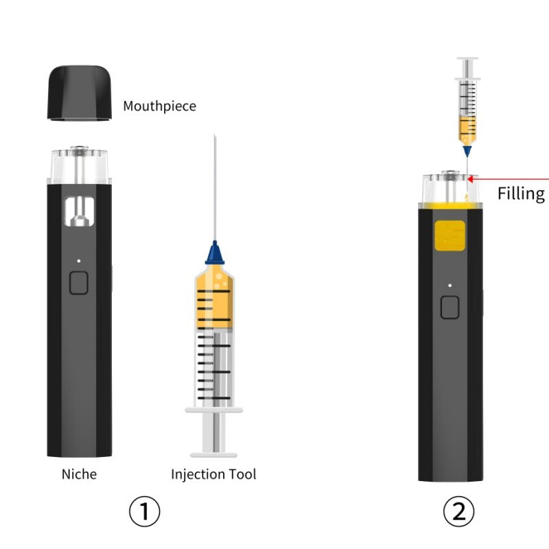 1ml/2ml Disposable Vape Pen Empty 3 Temperature Settings